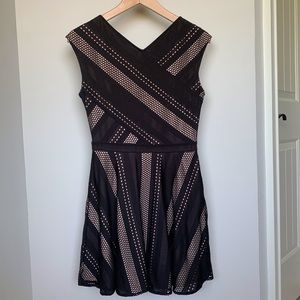 BCBG Black and Nude patterned Dress